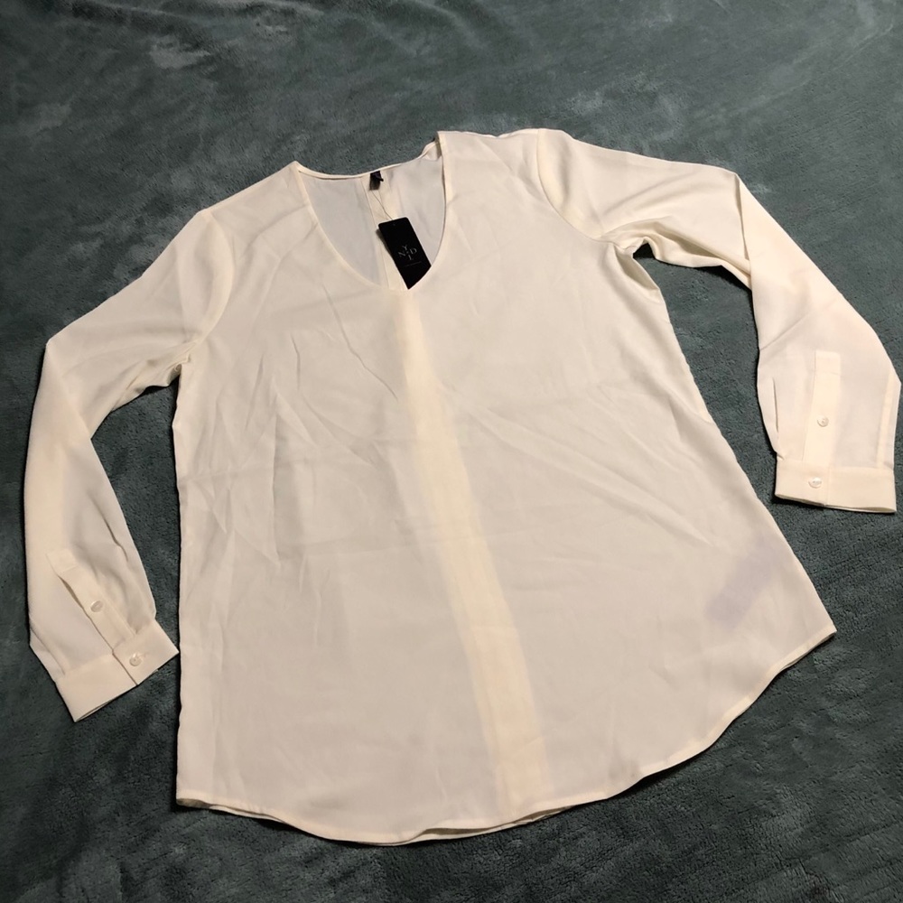 NYDJ Tunic Top In Vanilla Size Small